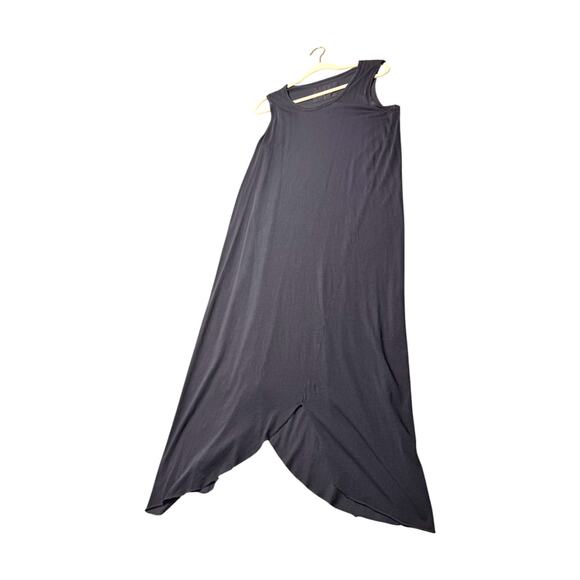 Frank and Eileen Womens Black Midi Tank Dress Sz Medium ? assymetrical - Picture 2 of 10